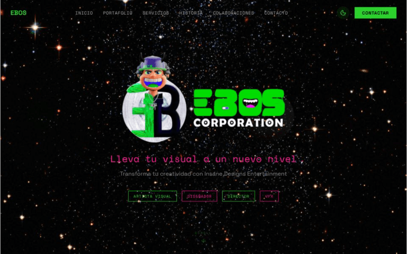 Landing page para Ebos Corporation