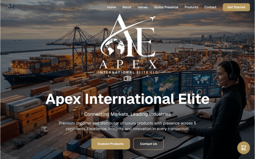 Landing page para Apex International Elite